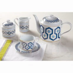Jonathan Adler Newport Tea Cup And Saucer Serveware & Mugs