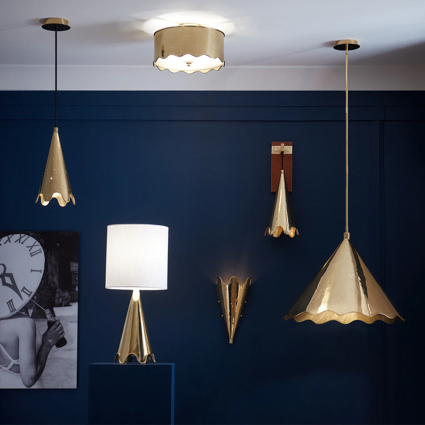 Jonathan Adler Brass Ripple Semi Flush Mount Flush Mounts 4 Jonathan Adler Brass Ripple Semi Flush Mount Flush Mounts