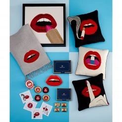 Jonathan Adler Lips Hush Needlepoint Throw Pillow Bestsellers 15 Jonathan Adler Lips Hush Needlepoint Throw Pillow Bestsellers