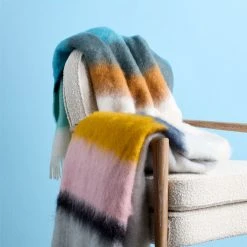 Jonathan Adler Stripe Mohair Throw