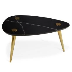 Jonathan Adler Small Marble Triangle Table New Furniture