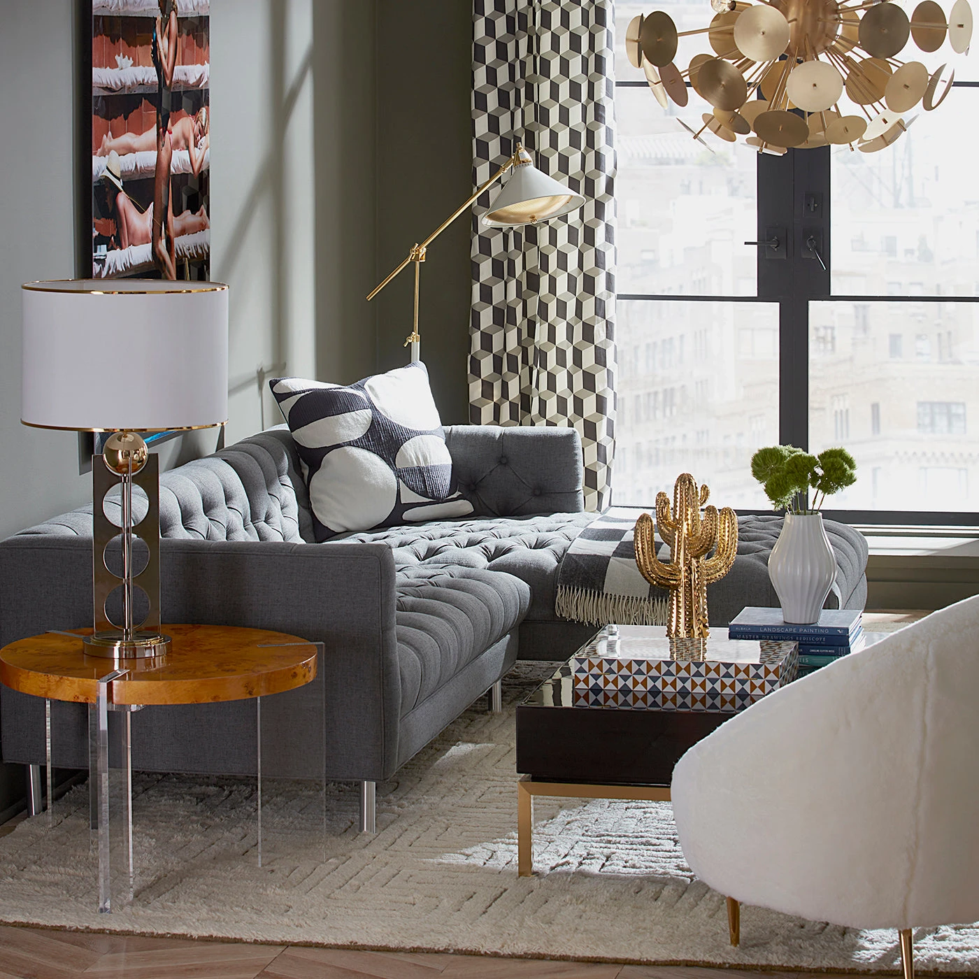 Jonathan Adler Baxter Chaise Sectional Left Arm Facing 5 Jonathan Adler Baxter Chaise Sectional Left Arm Facing