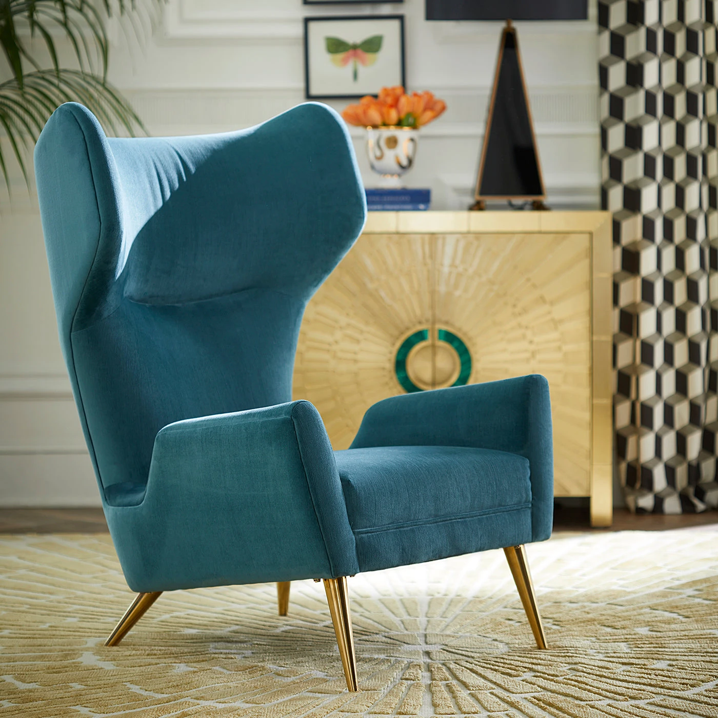 Jonathan Adler New Furniture Milano Wing Chair 6 Jonathan Adler New Furniture Milano Wing Chair