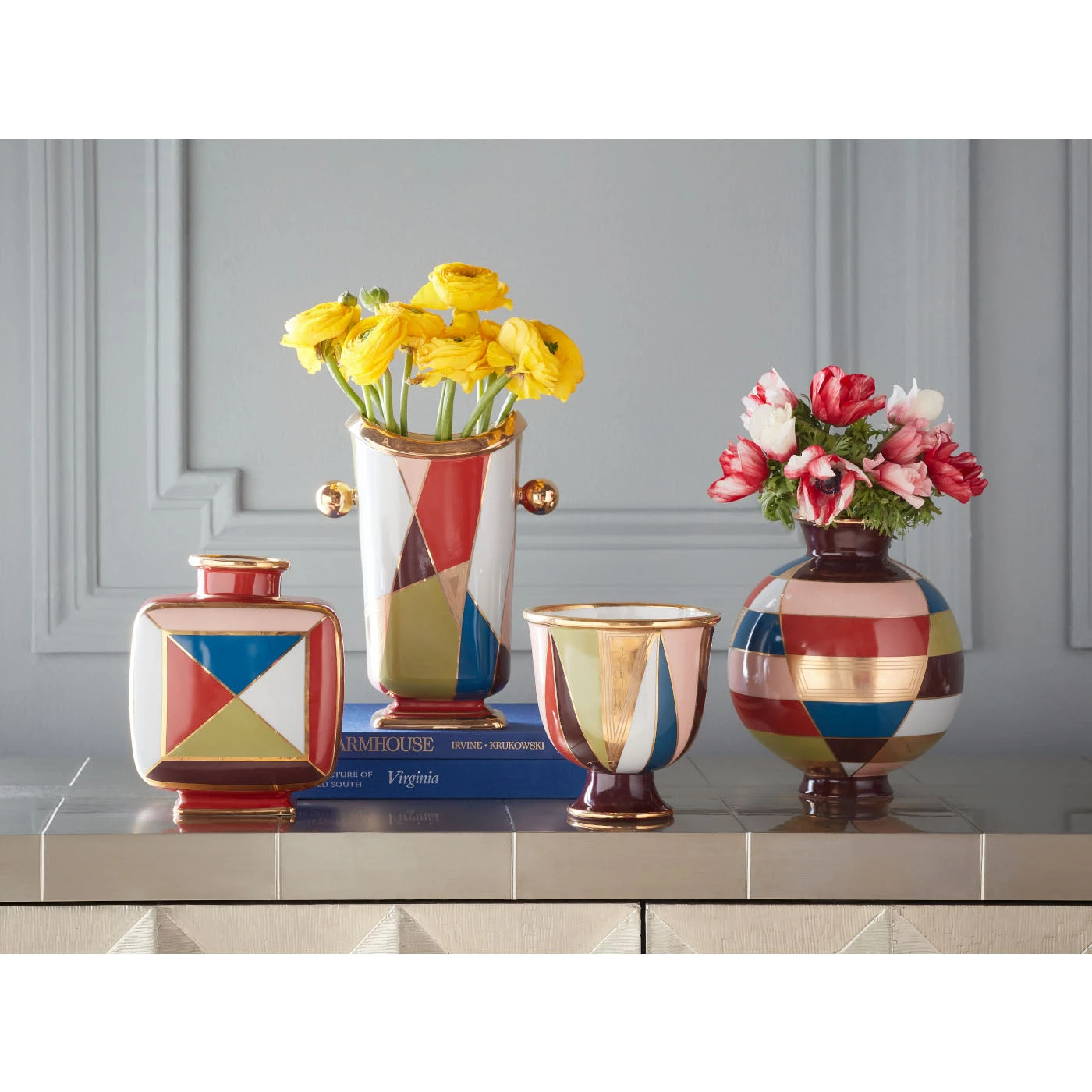 Jonathan Adler Torino Square Vase Vases 4 Jonathan Adler Torino Square Vase Vases