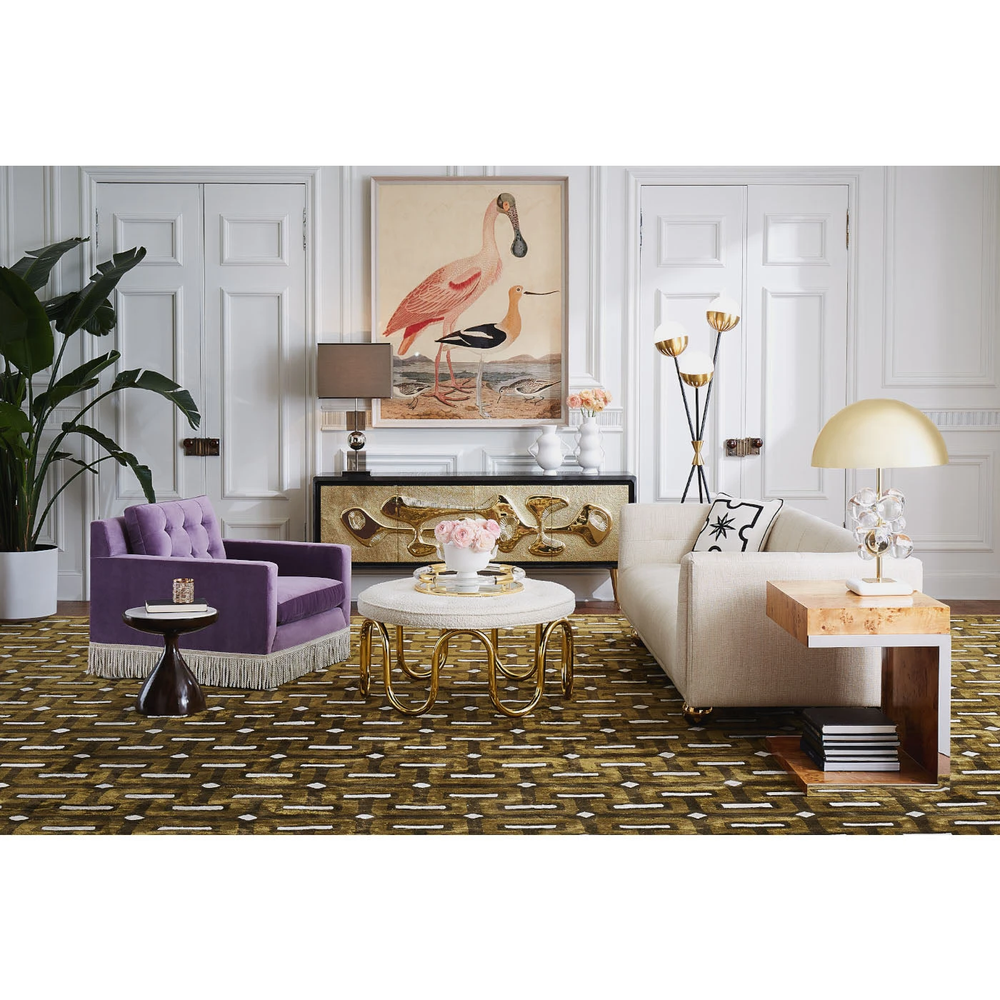 Jonathan Adler Chairs Wright Lounge Chair With Bullion Fringe 4 Jonathan Adler Chairs Wright Lounge Chair With Bullion Fringe
