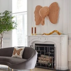 Jonathan Adler New Décor Wicker Elephant Wall Art