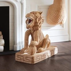 Jonathan Adler New Décor Wicker Foo Dog