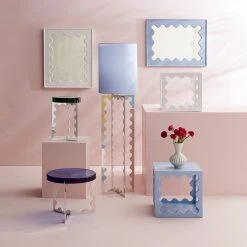 Jonathan Adler Side & Accent Tables Ripple Lacquer Cube