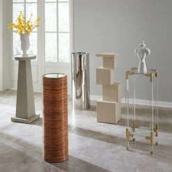 Jonathan Adler Side & Accent Tables Cubist Pedestal 10 Jonathan Adler Side & Accent Tables Cubist Pedestal