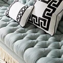 Jonathan Adler Baxter T-Arm Sofa With Bullion Fringe