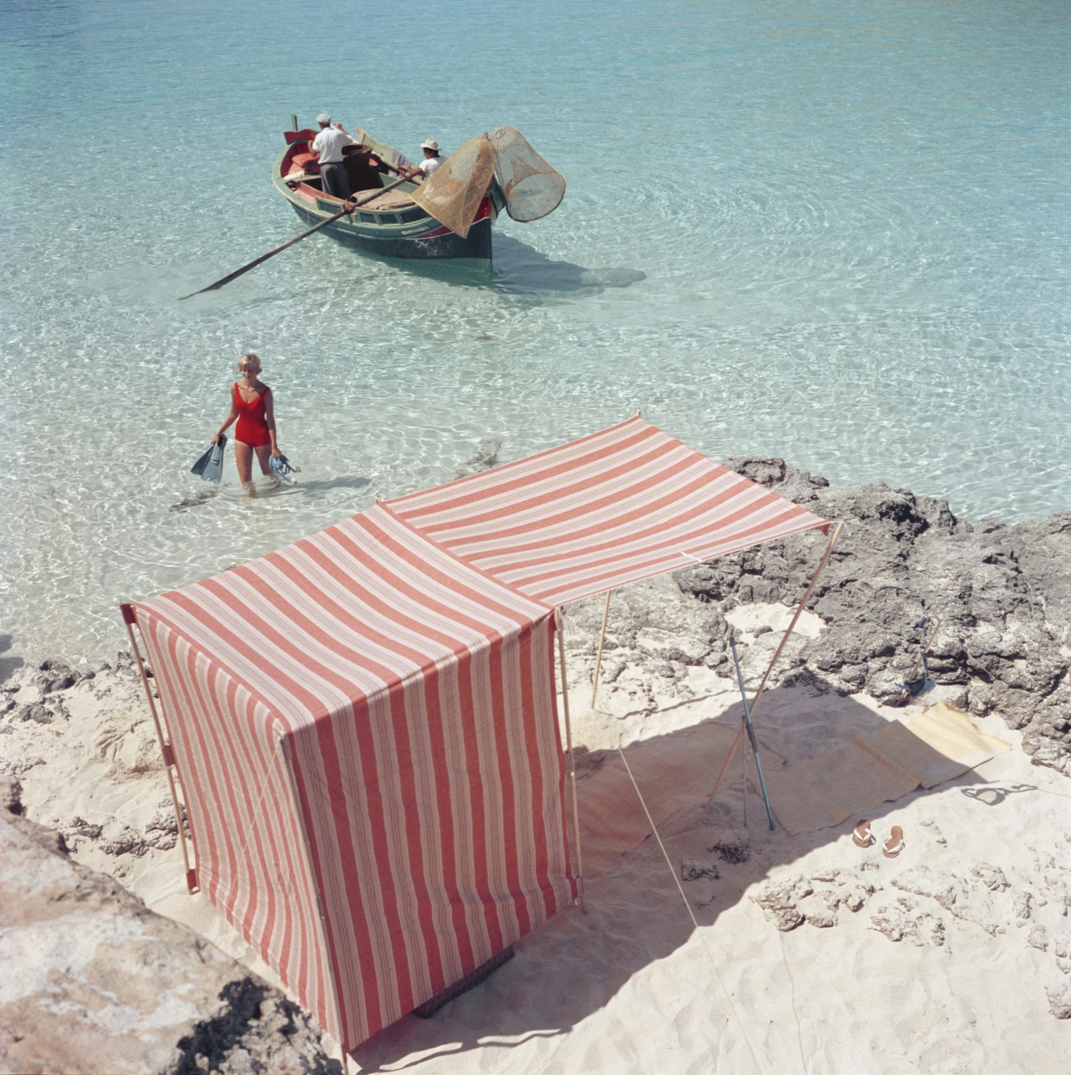 Jonathan Adler Slim Aarons "Marietine Birnie, Blue Lagoon" Photograph Photography 3 Jonathan Adler Slim Aarons "Marietine Birnie, Blue Lagoon" Photograph Photography