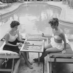 Jonathan Adler Slim Aarons "Backgammon By The Pool" Photograph Photography