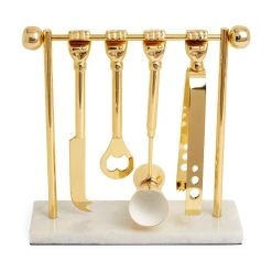 Jonathan Adler Bar Accessories Barbell Barware Set
