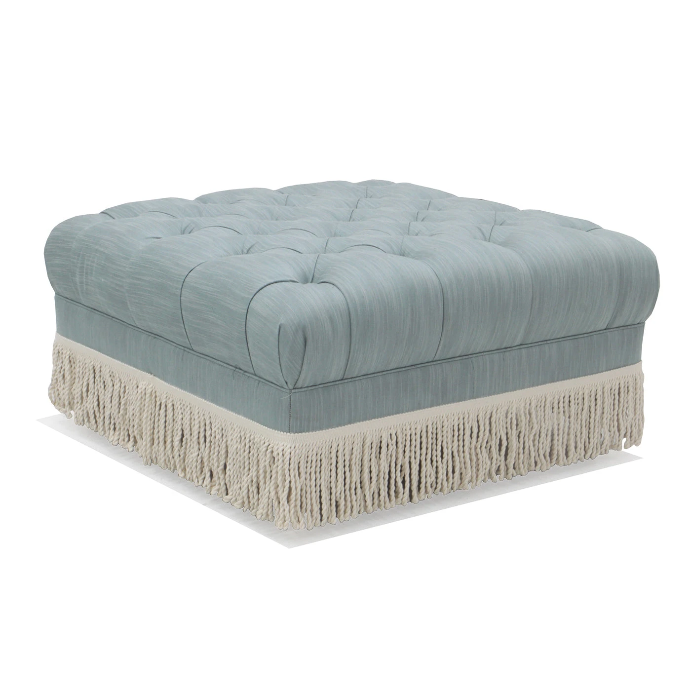 Jonathan Adler Baxter Ottoman With Bullion Fringe 3 Jonathan Adler Baxter Ottoman With Bullion Fringe
