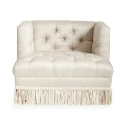 Jonathan Adler Baxter Chair With Bullion Fringe