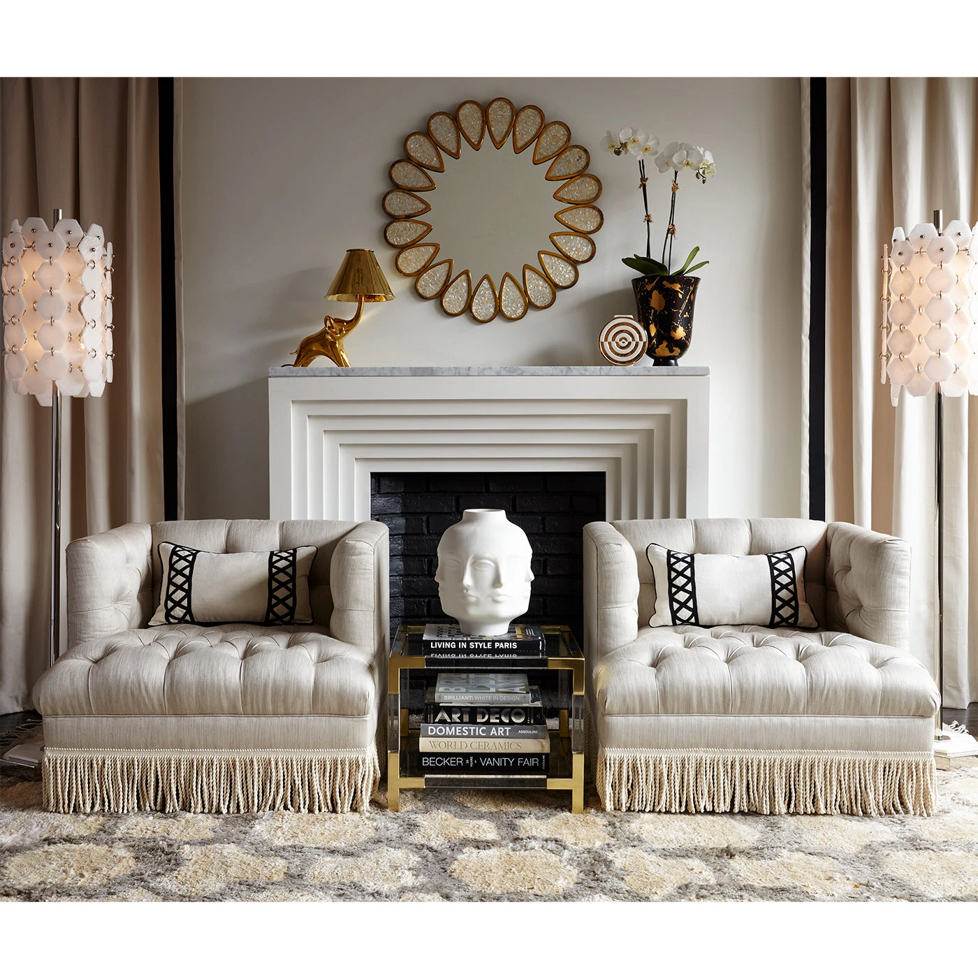 Jonathan Adler Baxter Chair With Bullion Fringe 5 Jonathan Adler Baxter Chair With Bullion Fringe