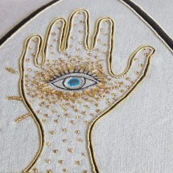 Jonathan Adler Textured & Embellished Bijoux Emblem Pillow