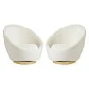 Jonathan Adler Bergamo Snow Ether Swivel Chair Bundle