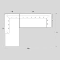 Jonathan Adler Sectionals Danner Sectional Left Arm Facing