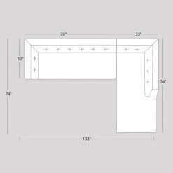 Jonathan Adler Sectionals Danner Sectional Right Arm Facing 14 Jonathan Adler Sectionals Danner Sectional Right Arm Facing