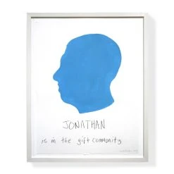 Jonathan Adler Painting Carter Kustera Custom Silhouette And Text Portrait 12 X 9