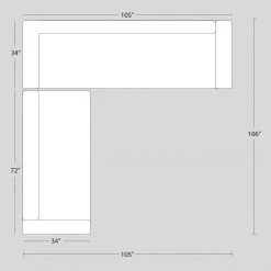 Jonathan Adler Lampert Sectional Left Arm Facing Sectionals