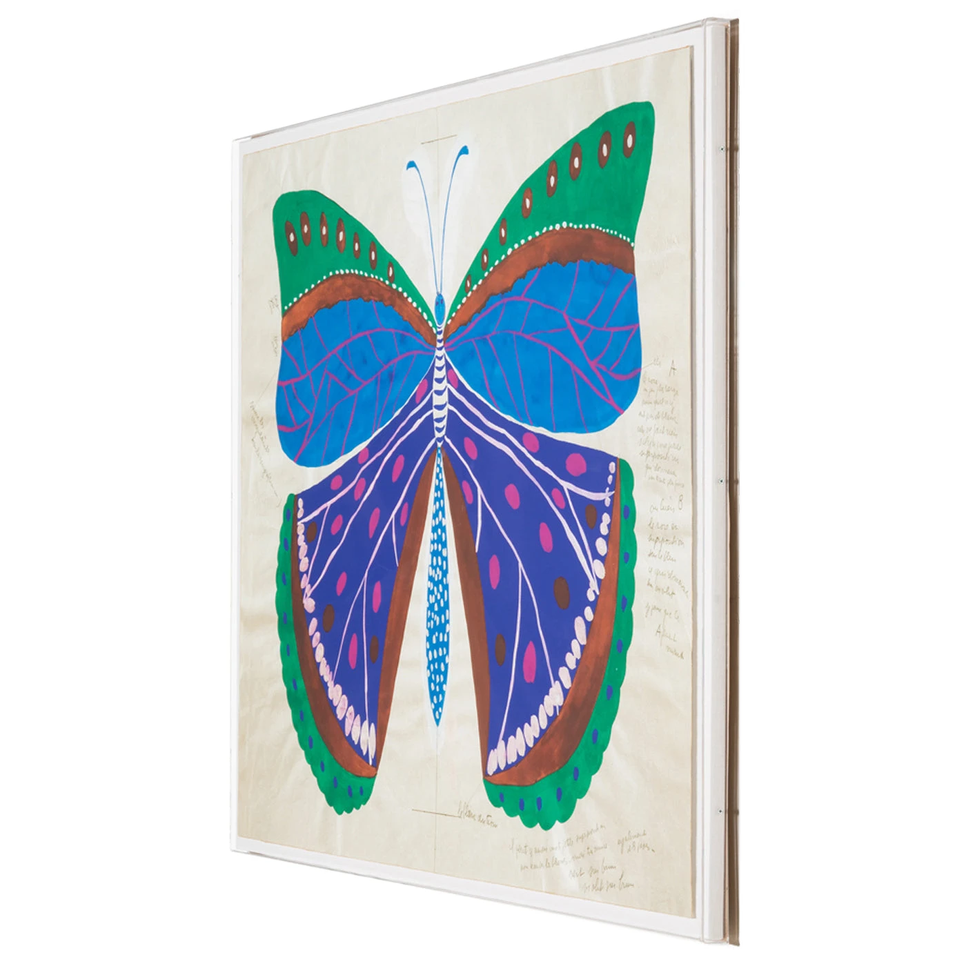 Jonathan Adler Print Paule Marrot, Butterfly Blue 10 Jonathan Adler Print Paule Marrot, Butterfly Blue