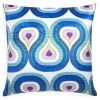 Jonathan Adler Patterned Purple/Navy Milano Concentric Loops Pillow