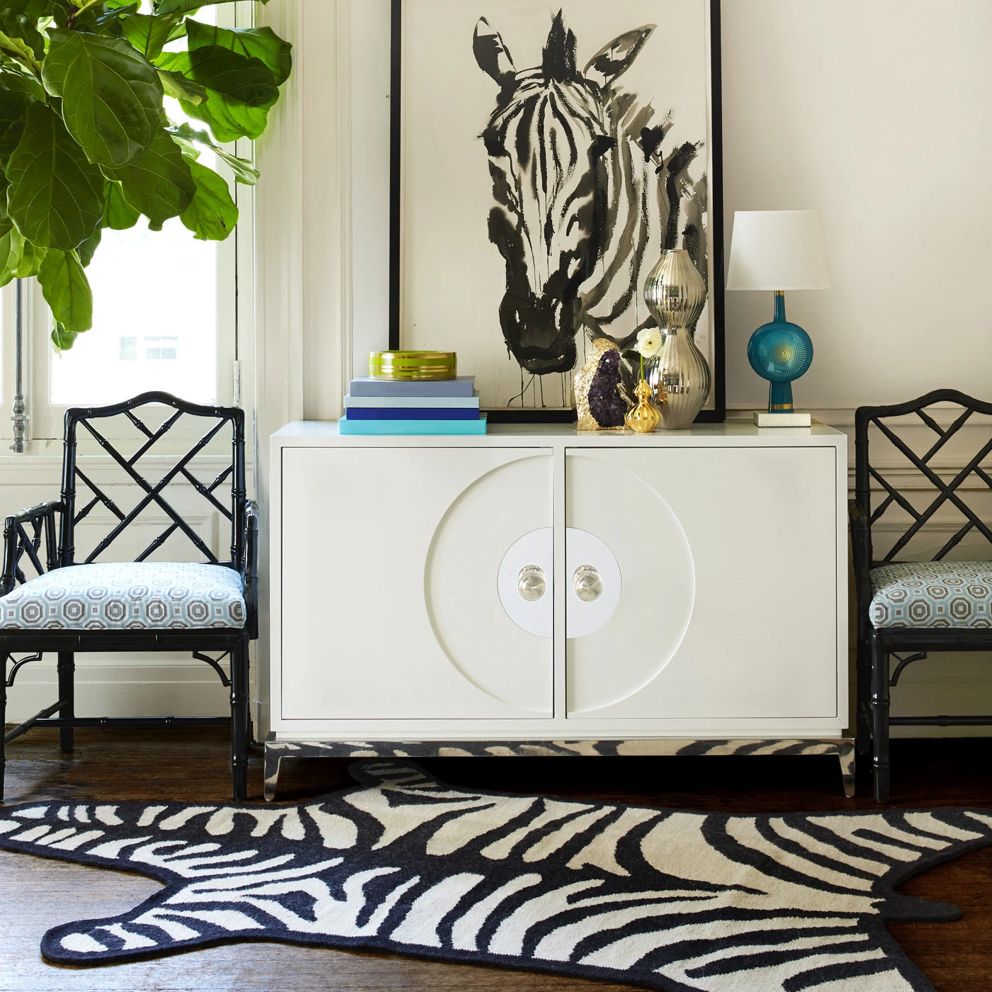 Jonathan Adler Zebra Peruvian Flat Weave Rug 6 Jonathan Adler Zebra Peruvian Flat Weave Rug