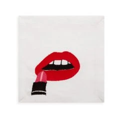 Jonathan Adler Muse Lips Cocktail Napkins