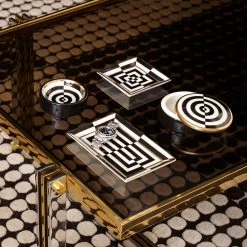Jonathan Adler Trays Op Art Square Tray