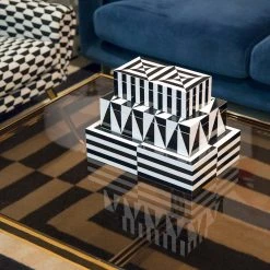 Jonathan Adler Boxes & Canisters Medium Op Art Lacquer Box 13 Jonathan Adler Boxes & Canisters Medium Op Art Lacquer Box