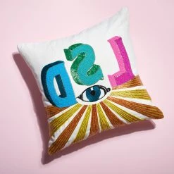 Jonathan Adler Textured & Embellished LSD Beaded Pillow