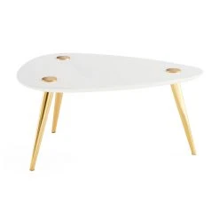 Jonathan Adler Small Marble Triangle Table New Furniture